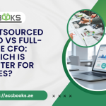 Comparison of Outsourced CFO vs Full-Time CFO for SMEs, showing cost benefits and strategic business growth.