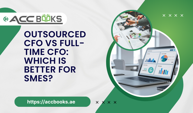 Comparison of Outsourced CFO vs Full-Time CFO for SMEs, showing cost benefits and strategic business growth.
