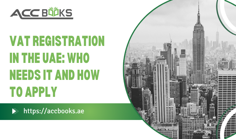 VAT Registration in the UAE: Who Needs It and How to Apply A professional hand holding a magnifying glass over a large, official UAE government document featuring a prominent VAT tax stamp and checklist. In the background, a diverse group of business owners and entrepreneurs are reviewing paperwork, symbolizing the assessment process to determine who qualifies for mandatory VAT Registration.