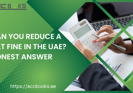UAE business owner holding a penalty notice with a worried expression, exploring options to reduce a VAT Fine through FTA channels