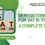 Business owner submitting a VAT deregistration application online via the FTA portal, highlighting the process of Deregistering for VAT in the UAE
