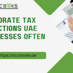 Infographic highlighting commonly overlooked corporate tax deductions for UAE businesses, including home office expenses, business travel, professional fees, and depreciation.