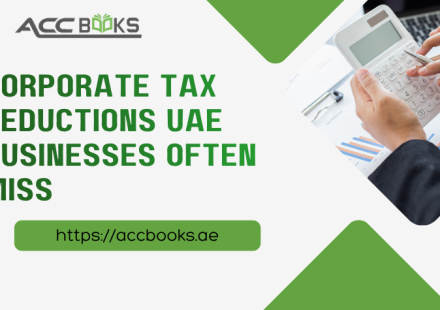 Infographic highlighting commonly overlooked corporate tax deductions for UAE businesses, including home office expenses, business travel, professional fees, and depreciation.