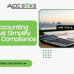 Overview of cloud accounting tools that simplify UAE tax compliance, featuring VAT reporting, automated invoicing, and real-time financial dashboards.