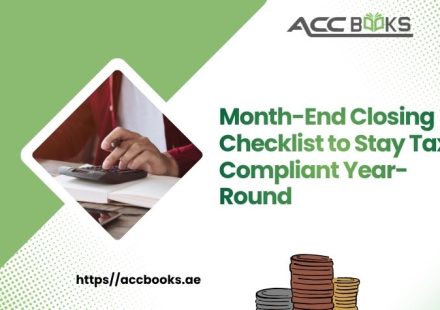 Complete month-end closing checklist showing key accounting tasks like reconciliations, expense reviews, accruals, and tax provision calculations for year-round compliance.