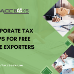 Warning-style graphic showing corporate tax traps for Free Zone Exporters, including qualifying income rules, de minimis limits, and compliance risks under UAE Corporate Tax law