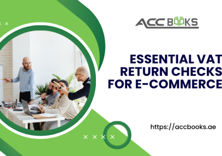 Essential VAT Return checks for e-commerce businesses reviewing VAT filing documents, sales reports, and compliance records in the UAE
