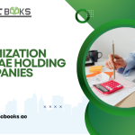 Diagram illustrating tax optimization for UAE holding companies, showing how dividend exemptions, qualifying shareholdings, and free zone structures reduce corporate tax liability
