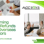 Overseas visitor claiming VAT refunds at a UAE airport tax refund counter
