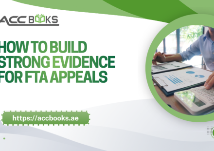 Infographic showing how to build strong evidence for FTA appeals, featuring document gathering, witness statements, expert reports, and evidence organization strategies.
