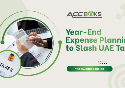 Year-end expense planning for UAE businesses showing deductible expenses, invoice processing, and tax-saving strategies before December 31